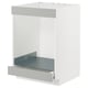 METOD / MAXIMERA Élément bas table cuisson/four+tir, blanc/Havstorp gris clair, 60x60 cm