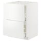 METOD / MAXIMERA Élément bas table cuisson/hotte tir, blanc/Stensund blanc, 60x60 cm