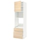METOD / MAXIMERA Élément haut pr appareils encastrés, blanc/Askersund effet frêne clair, 60x60x220 cm