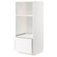 METOD / MAXIMERA Élément haut pr appareils encastrés, blanc Enköping/blanc effet bois, 60x60x140 cm
