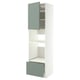 METOD / MAXIMERA Élément haut pr appareils encastrés, blanc/Nickebo gris mat-vert, 60x60x220 cm