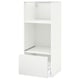 METOD / MAXIMERA Élément haut pr appareils encastrés, blanc/Voxtorp blanc mat, 60x60x140 cm