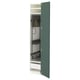 METOD / MAXIMERA Élément haut + rangements prod entr, blanc/Aspudden gris-vert foncé, 40x60x200 cm
