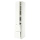 METOD / MAXIMERA Élément haut+tablettes/4tir/pte/2fc, blanc/Aspudden blanc mat, 40x60x220 cm