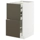METOD / MAXIMERA Élt bas 2faces/2tir bas+1moy+1haut, blanc/Havstorp brun-beige, 40x60 cm