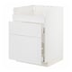 METOD / MAXIMERA Rangement bas évier HAVSEN/3fa/2tir, blanc/Stensund blanc, 60x60 cm