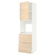 METOD / MAXIMERA Rangement four+tiroir/2fcs/2tir ht, blanc/Askersund effet frêne clair, 60x60x220 cm