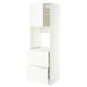 METOD / MAXIMERA Rangement four+tiroir/2fcs/2tir ht, blanc/Aspudden blanc mat, 60x60x200 cm