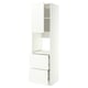 METOD / MAXIMERA Rangement four+tiroir/2fcs/2tir ht, blanc/Aspudden blanc mat, 60x60x220 cm