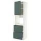 METOD / MAXIMERA Rangement four+tiroir/2fcs/2tir ht, blanc/Aspudden gris-vert foncé, 60x60x220 cm