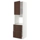 METOD / MAXIMERA Rangement four+tiroir/2fcs/2tir ht, blanc/Sinarp brun, 60x60x220 cm