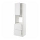 METOD / MAXIMERA Rangement four+tiroir/2fcs/2tir ht, blanc/Stensund blanc, 60x60x220 cm
