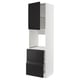 METOD / MAXIMERA Rangement four+tiroir/2fcs/2tir ht, blanc/Upplöv anthracite mat, 60x60x220 cm
