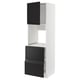 METOD / MAXIMERA Rangement four+tiroir/2fcs/2tir ht, blanc/Upplöv anthracite mat, 60x60x200 cm
