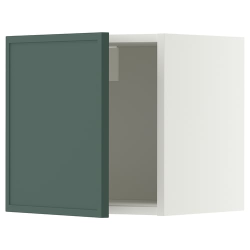 METOD Rangement mural, blanc/Aspudden gris-vert foncé, 40x40 cm