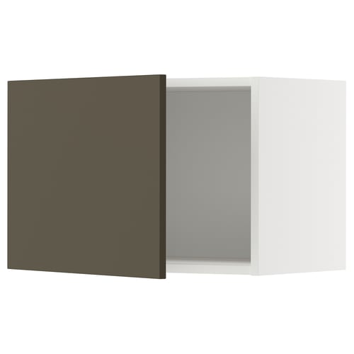 METOD Rangement mural, blanc/Havstorp brun-beige, 60x40 cm
