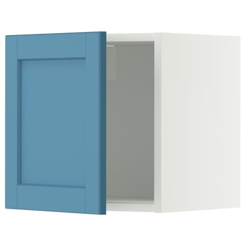 METOD Rangement mural, blanc/Lerhyttan bleu, 40x40 cm