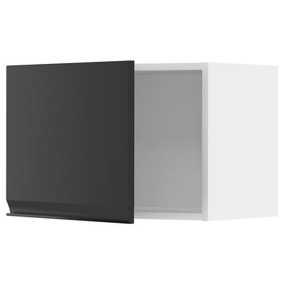 METOD Rangement mural, blanc/Upplöv anthracite mat, 60x40 cm
