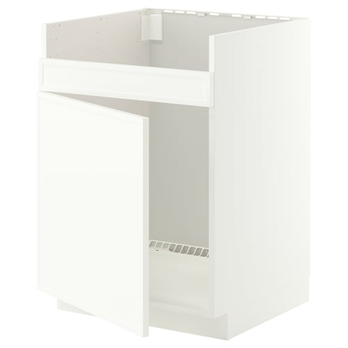 METOD Rangemt bas pour évier 1 bac HAVSEN, blanc/Aspudden blanc mat, 60x60 cm