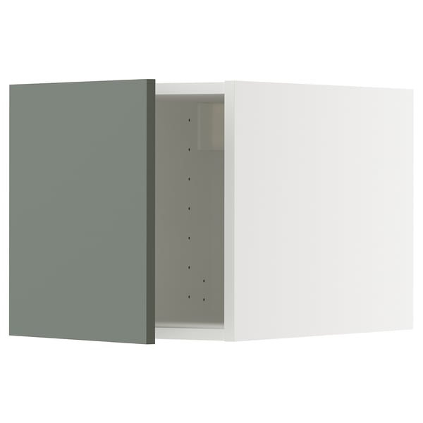 METOD Surmeuble, blanc/Nickebo gris mat-vert, 40x40 cm
