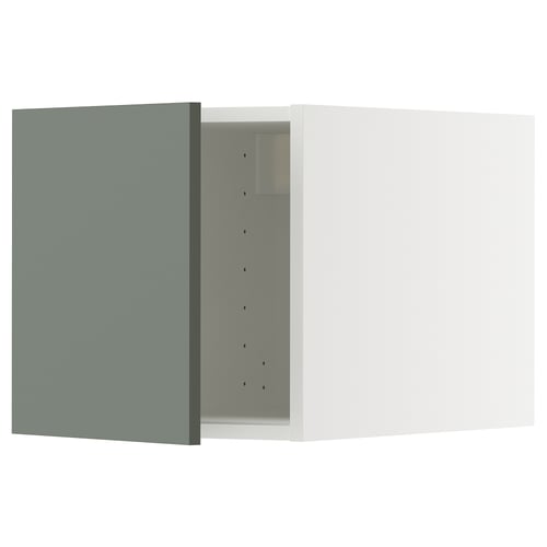 METOD Surmeuble, blanc/Nickebo gris mat-vert, 40x40 cm
