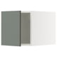 METOD Surmeuble, blanc/Nickebo gris mat-vert, 40x40 cm