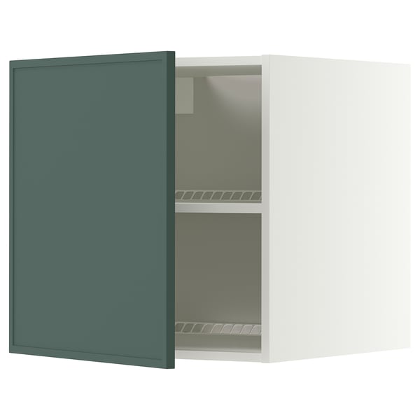 METOD Surmeuble réfr/cong, blanc/Aspudden gris-vert foncé, 60x60 cm
