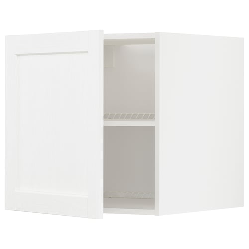 METOD Surmeuble réfr/cong, blanc Enköping/blanc effet bois, 60x60 cm