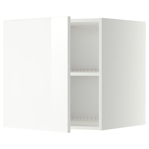 METOD Surmeuble réfr/cong, blanc/Ringhult blanc, 60x60 cm