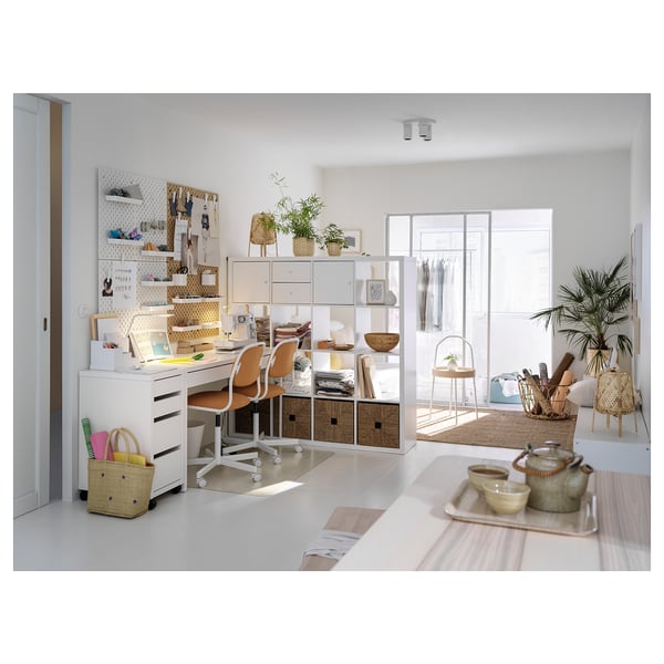 MICKE Bureau, blanc, 142x50 cm