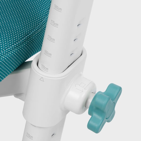 MICKE / GUNRIK Bureau et chaise, blanc/turquoise