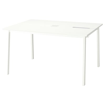 MITTZON Table conférence, blanc, 140x108x75 cm