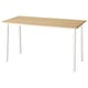 MITTZON Table conférence, plaqué chêne/blanc, 140x68x75 cm