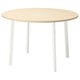 MITTZON Table conférence, rond plaqué bouleau/blanc, 120x75 cm