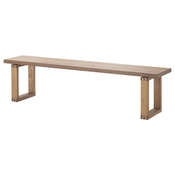 MÖRBYLÅNGA Banc, plaqué chêne/teinté brun, 180 cm