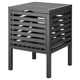 MUSKAN Tabouret avec rangement, noir, 50 cm
