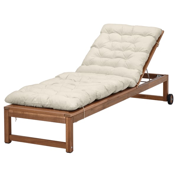 NÄMMARÖ Bain de soleil, extérieur teinté brun clair/Kuddarna beige-gris clair
