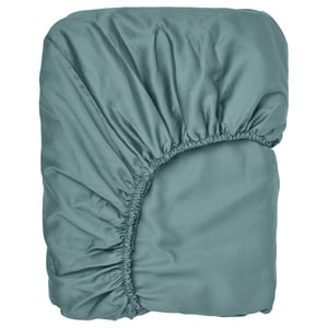NATTJASMIN Drap housse, bleu vert, 180x200 cm