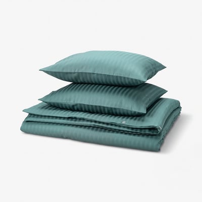 NATTJASMIN Housse de couette et 2 taies, bleu vert, 240x220/50x60 cm