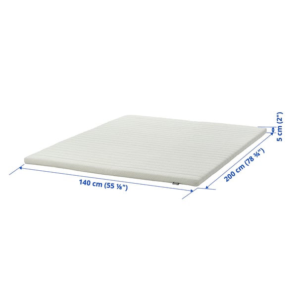 NISSEHOLM Surmatelas, blanc, 140x200 cm