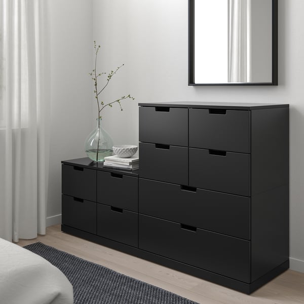 NORDLI Commode 10 tiroirs, anthracite, 160x99 cm