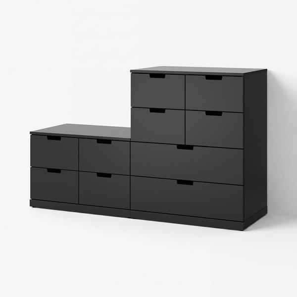 NORDLI Commode 10 tiroirs, anthracite, 160x99 cm