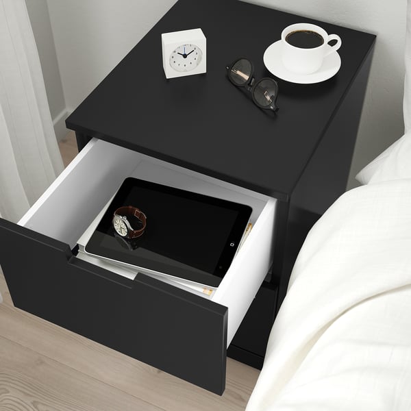 NORDLI Commode 2 tiroirs, anthracite, 40x54 cm
