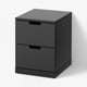 NORDLI Commode 2 tiroirs, anthracite, 40x54 cm