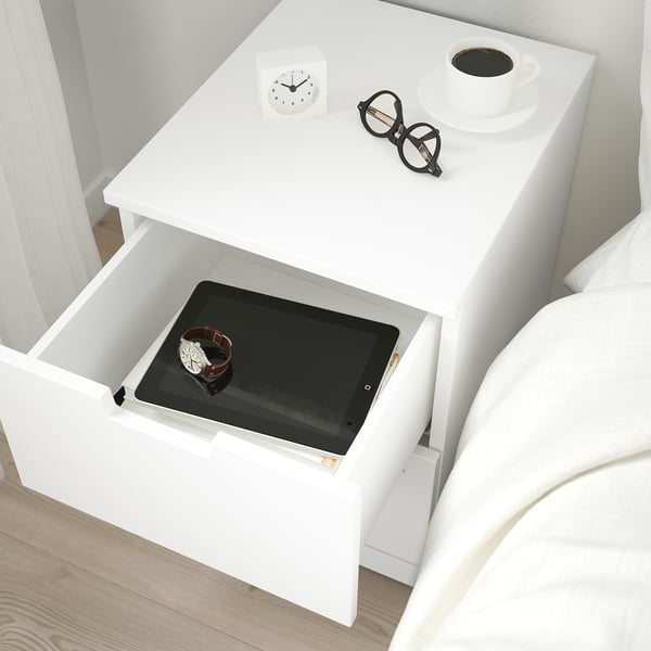 NORDLI Commode 2 tiroirs, blanc, 40x54 cm