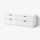 NORDLI Commode 4 tiroirs, blanc, 160x54 cm