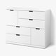 NORDLI Commode 6 tiroirs, blanc, 120x99 cm