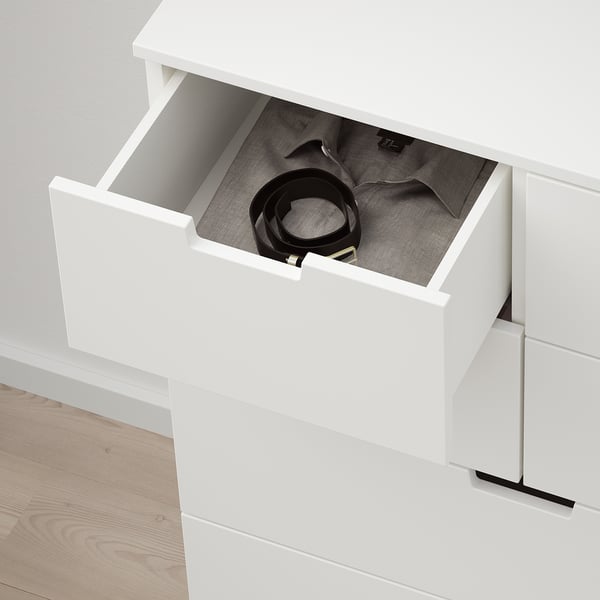 NORDLI Commode 7 tiroirs, blanc, 80x122 cm