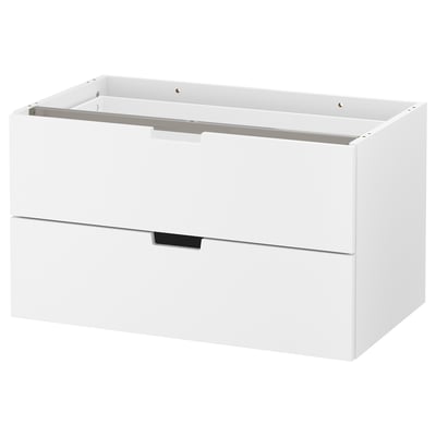 NORDLI Commode modulable 2 tir, blanc, 80x45 cm