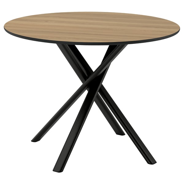 NORRMJÖLE Table, motif chêne/noir, 105 cm
